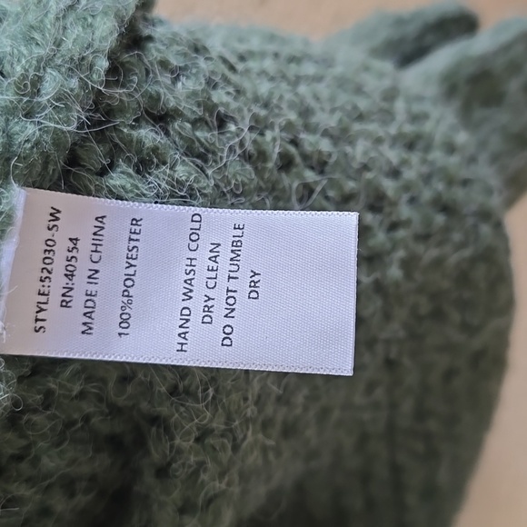 Joh Savita Floral Crochet Knit Sweater - Green - Picture 6 of 8